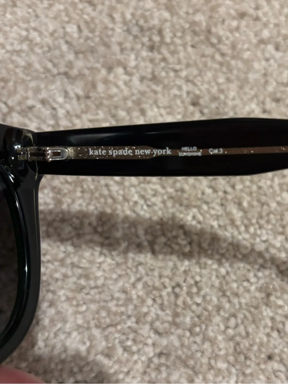 kate spade Black Cat-Eye Sunglasses with Dark Lenses